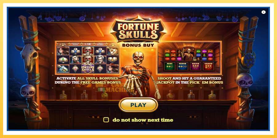 Fortune Skulls Bonus Buy: ပိုက်ဆံအတွက်ကစား, ပုံ 1