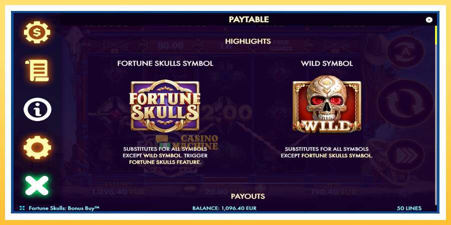 Fortune Skulls Bonus Buy: ပိုက်ဆံအတွက်ကစား, ပုံ 5