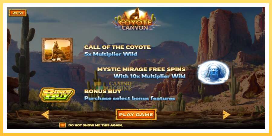 Coyote Canyon: ပိုက်ဆံအတွက်ကစား, ပုံ 1