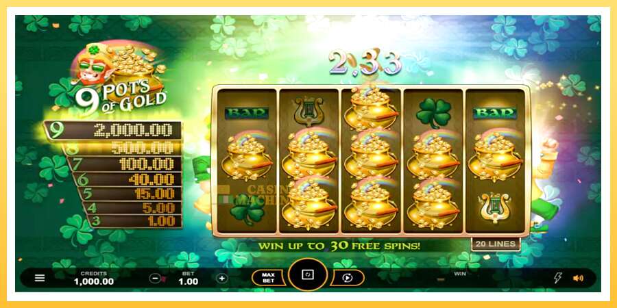 9 Pots of Gold Land & Win: ပိုက်ဆံအတွက်ကစား, ပုံ 5