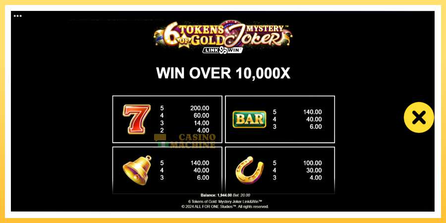 6 Tokens of Gold: Mystery Joker Link & Win: ပိုက်ဆံအတွက်ကစား, ပုံ 5