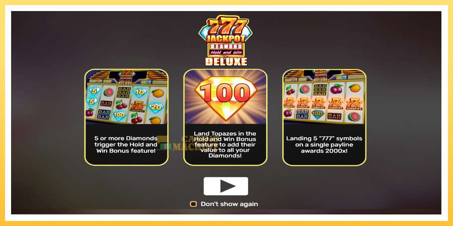 777 Jackpot Diamond Hold and Win Deluxe: ပိုက်ဆံအတွက်ကစား, ပုံ 1