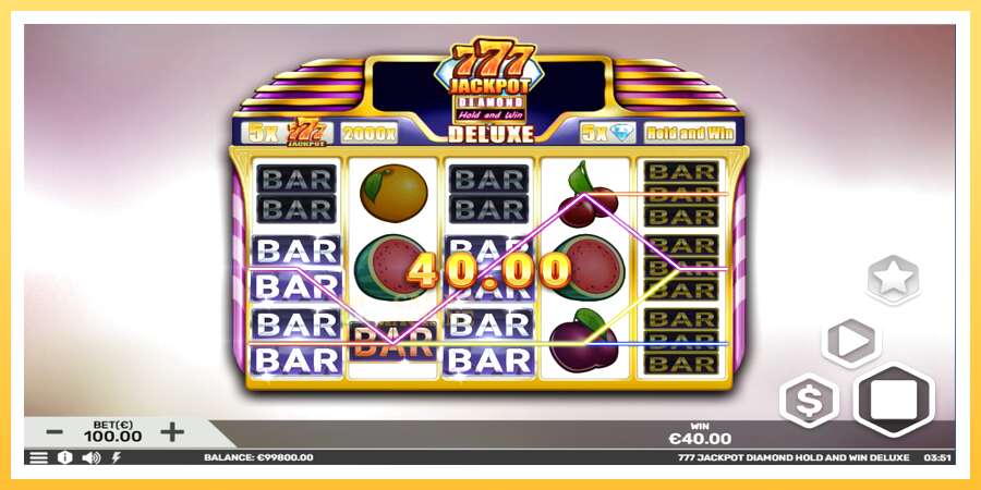 777 Jackpot Diamond Hold and Win Deluxe: ပိုက်ဆံအတွက်ကစား, ပုံ 3