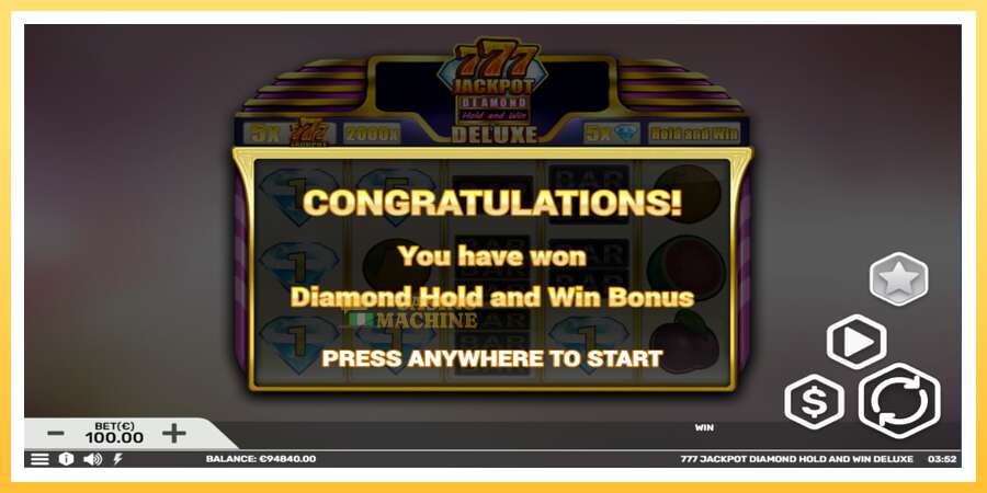 777 Jackpot Diamond Hold and Win Deluxe: ပိုက်ဆံအတွက်ကစား, ပုံ 4