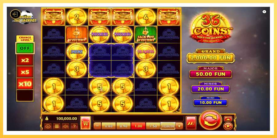 36 Coins Score The Jackpot: ပိုက်ဆံအတွက်ကစား, ပုံ 2