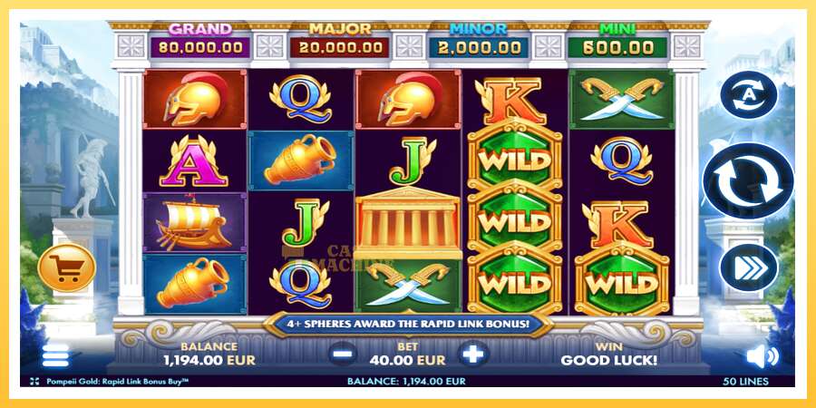 Pompeii Gold Rapid Link Bonus Buy: ပိုက်ဆံအတွက်ကစား, ပုံ 2