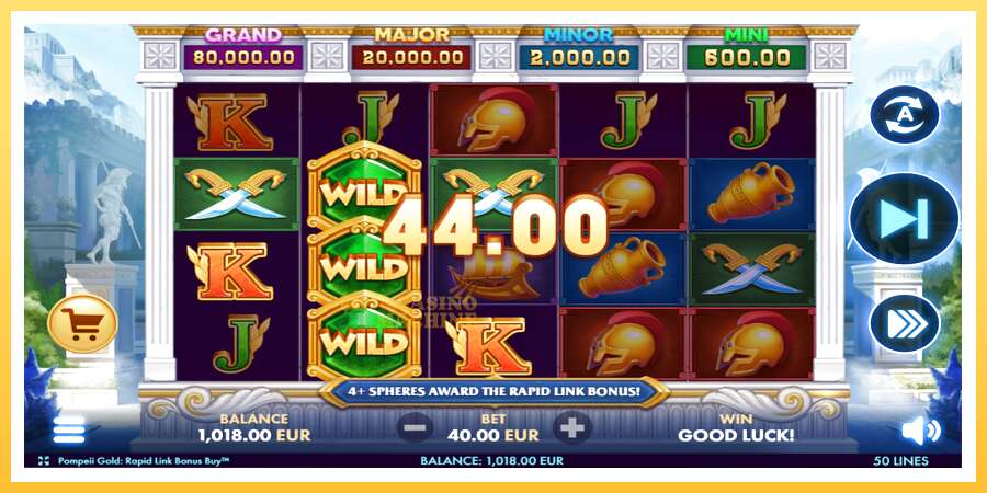 Pompeii Gold Rapid Link Bonus Buy: ပိုက်ဆံအတွက်ကစား, ပုံ 4