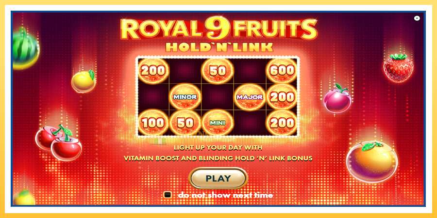 Royal Fruits 9: Hold N Link: ပိုက်ဆံအတွက်ကစား, ပုံ 1