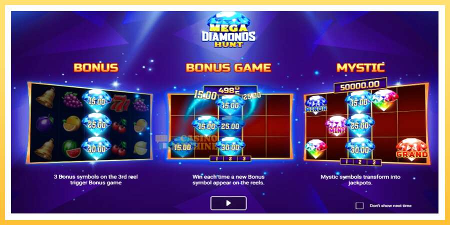 Mega Diamonds Hunt: ပိုက်ဆံအတွက်ကစား, ပုံ 1