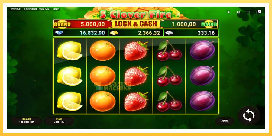 5 Clover Fire Lock & Cash: ပိုက်ဆံအတွက်ကစား, ပုံ 2