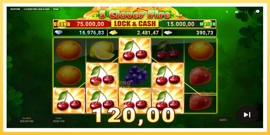 5 Clover Fire Lock & Cash: ပိုက်ဆံအတွက်ကစား, ပုံ 3