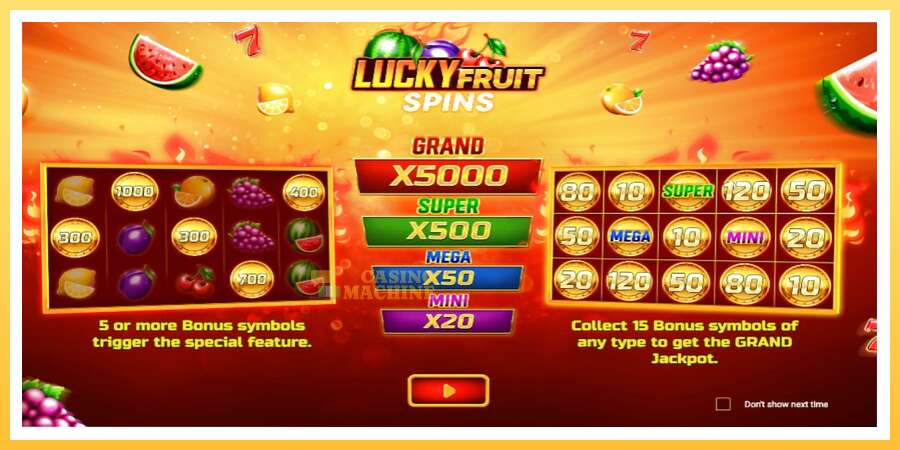 Lucky Fruit Spins Bonus Buy: ပိုက်ဆံအတွက်ကစား, ပုံ 1