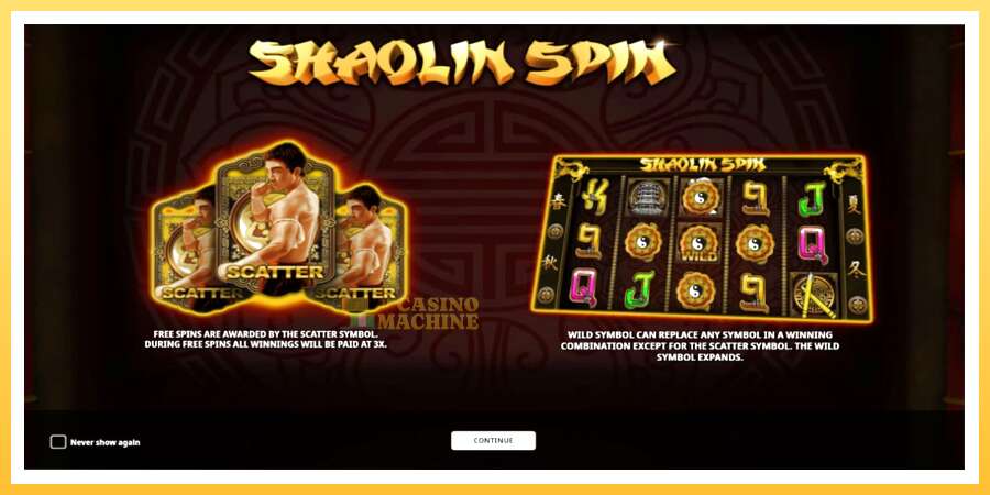 Shaolin Spin: ပိုက်ဆံအတွက်ကစား, ပုံ 1