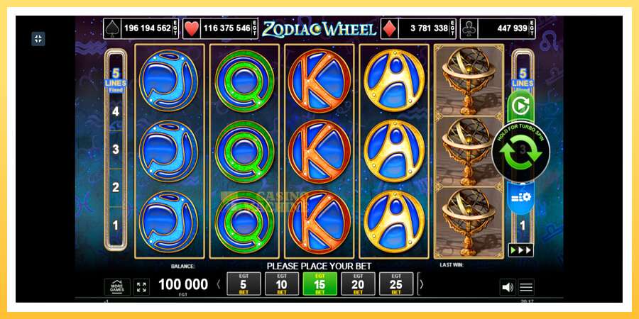 Zodiac Wheel: ပိုက်ဆံအတွက်ကစား, ပုံ 1