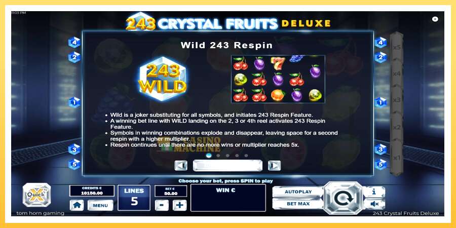 243 Crystal Fruits Deluxe: ပိုက်ဆံအတွက်ကစား, ပုံ 5