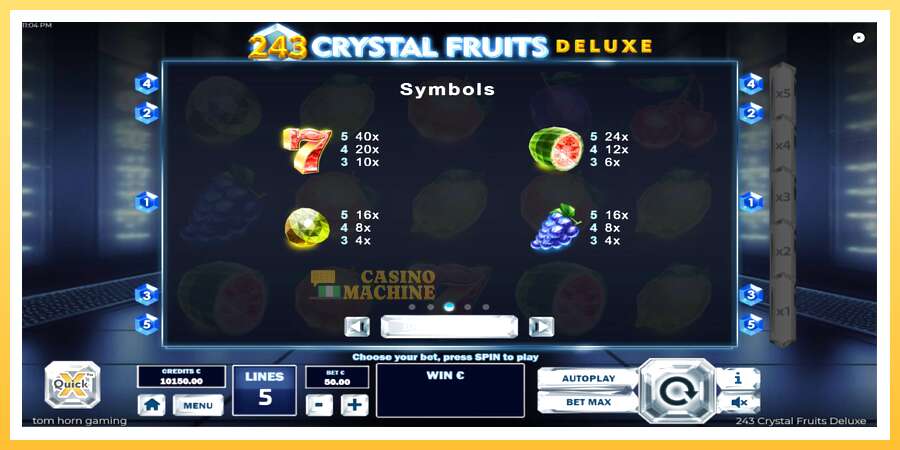 243 Crystal Fruits Deluxe: ပိုက်ဆံအတွက်ကစား, ပုံ 6