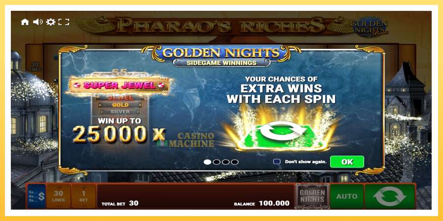 Pharaos Riches Golden Nights: ပိုက်ဆံအတွက်ကစား, ပုံ 1