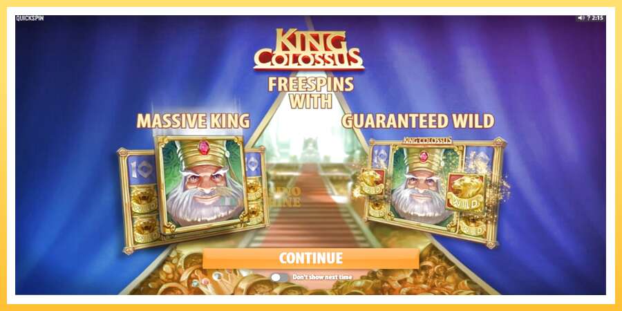 King Colossus: ပိုက်ဆံအတွက်ကစား, ပုံ 1