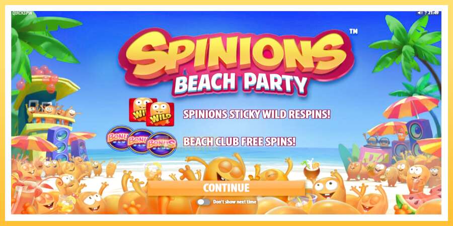 Spinions Beach Party: ပိုက်ဆံအတွက်ကစား, ပုံ 1