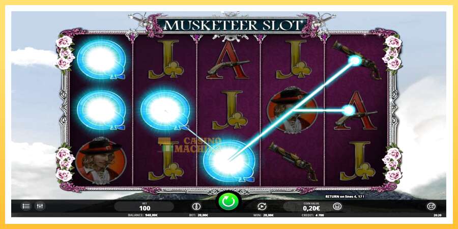 Musketeer Slot: ပိုက်ဆံအတွက်ကစား, ပုံ 3