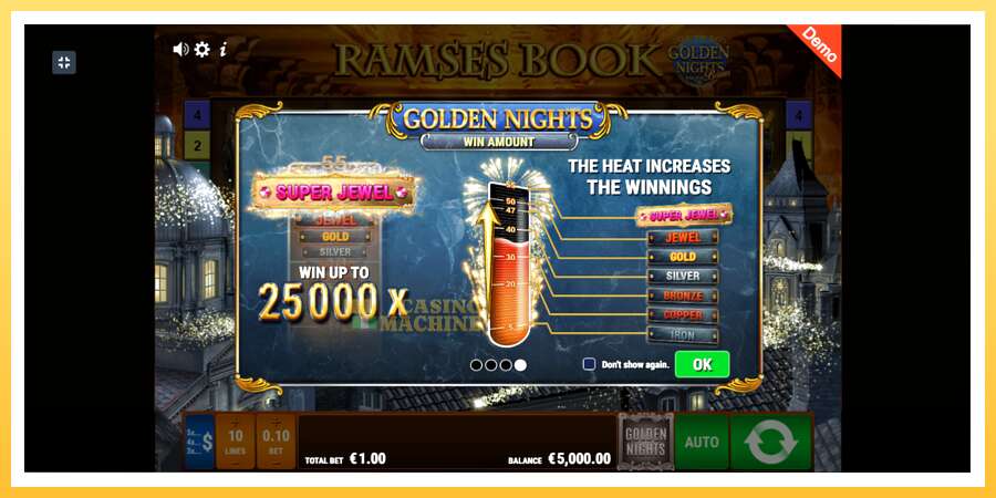 Ramses Book Golden Nights: ပိုက်ဆံအတွက်ကစား, ပုံ 1