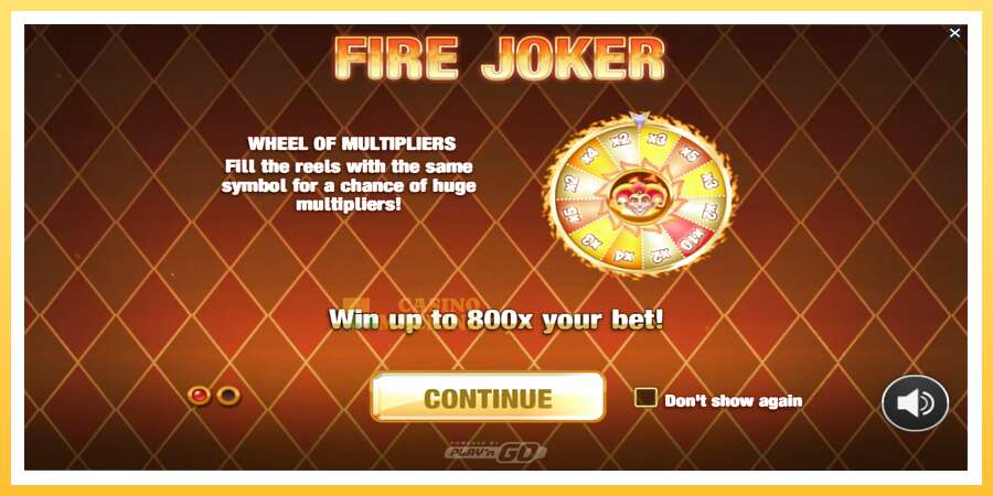 Fire Joker: ပိုက်ဆံအတွက်ကစား, ပုံ 1