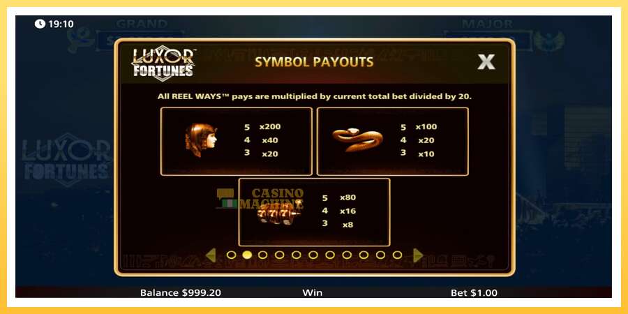 Luxor Fortunes: ပိုက်ဆံအတွက်ကစား, ပုံ 4