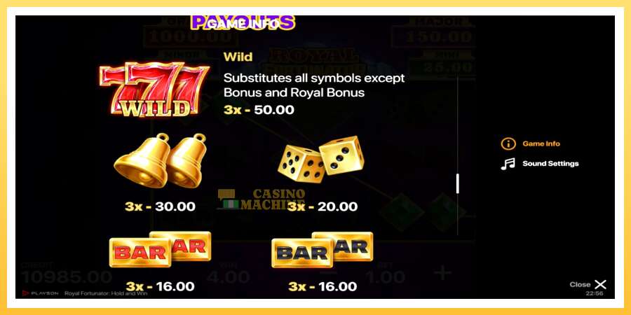 Royal Fortunator: Hold and Win: ပိုက်ဆံအတွက်ကစား, ပုံ 5