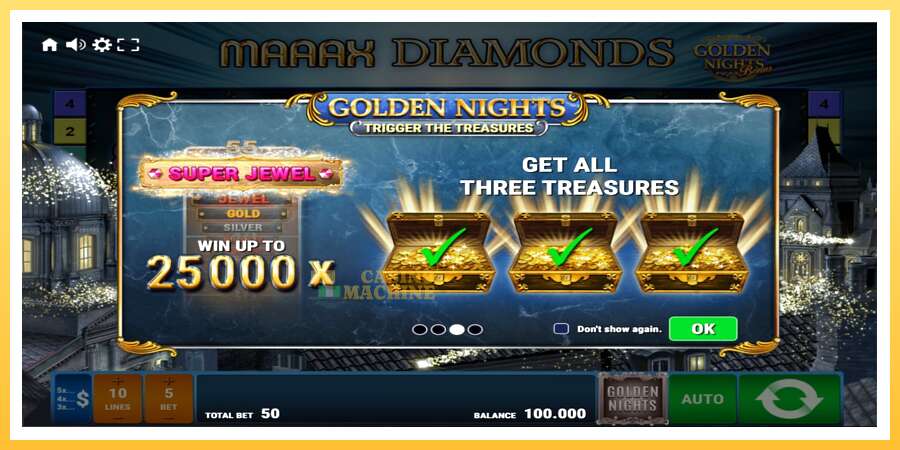 Maaax Diamonds Golden Nights: ပိုက်ဆံအတွက်ကစား, ပုံ 1