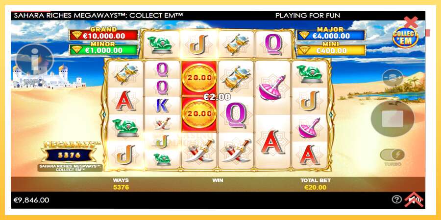 Sahara Riches Megaways Collect Em: ပိုက်ဆံအတွက်ကစား, ပုံ 3