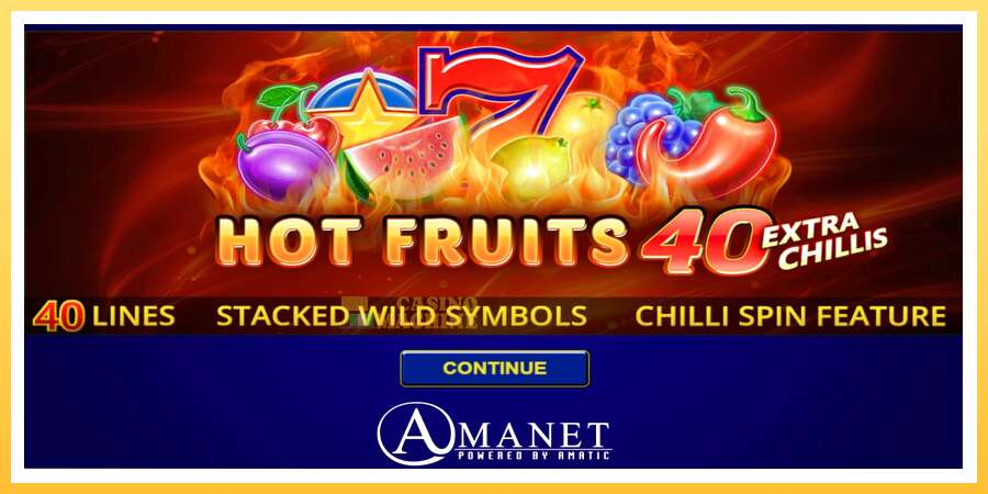 Hot Fruits 40 Extra Chillis: ပိုက်ဆံအတွက်ကစား, ပုံ 1