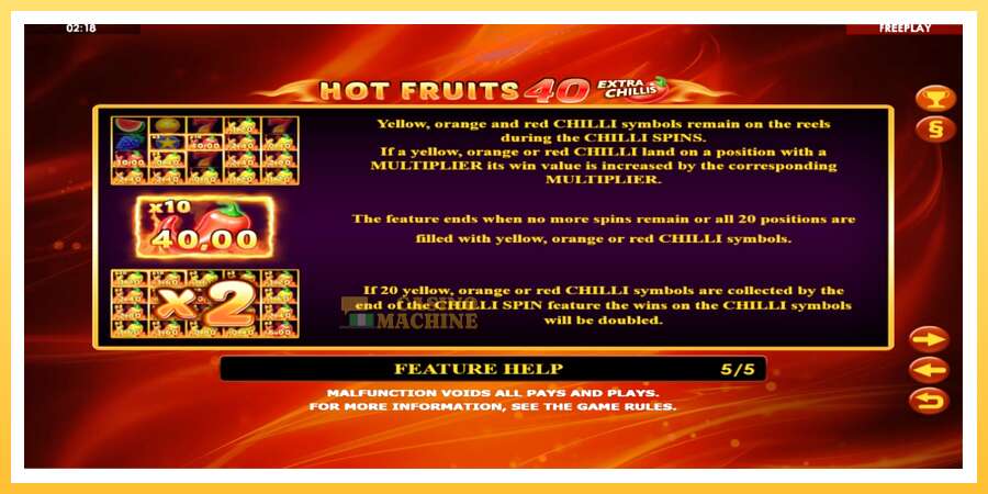 Hot Fruits 40 Extra Chillis: ပိုက်ဆံအတွက်ကစား, ပုံ 6