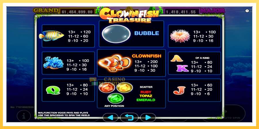 Clown Fish Treasure: ပိုက်ဆံအတွက်ကစား, ပုံ 5