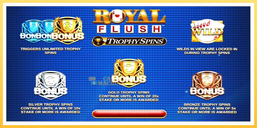 Royal Flush Trophy Spins: ပိုက်ဆံအတွက်ကစား, ပုံ 3