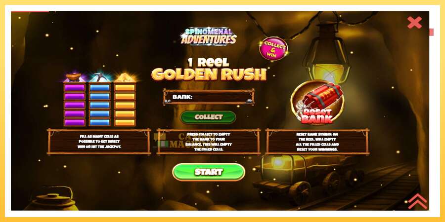 1 Reel Golden Rush: ပိုက်ဆံအတွက်ကစား, ပုံ 1