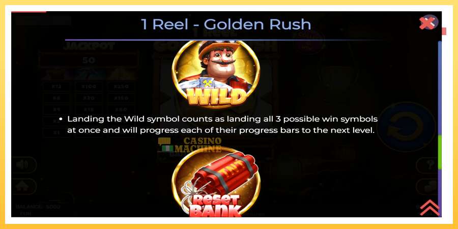 1 Reel Golden Rush: ပိုက်ဆံအတွက်ကစား, ပုံ 6