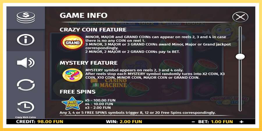 Crazy Rich Coins: ပိုက်ဆံအတွက်ကစား, ပုံ 5