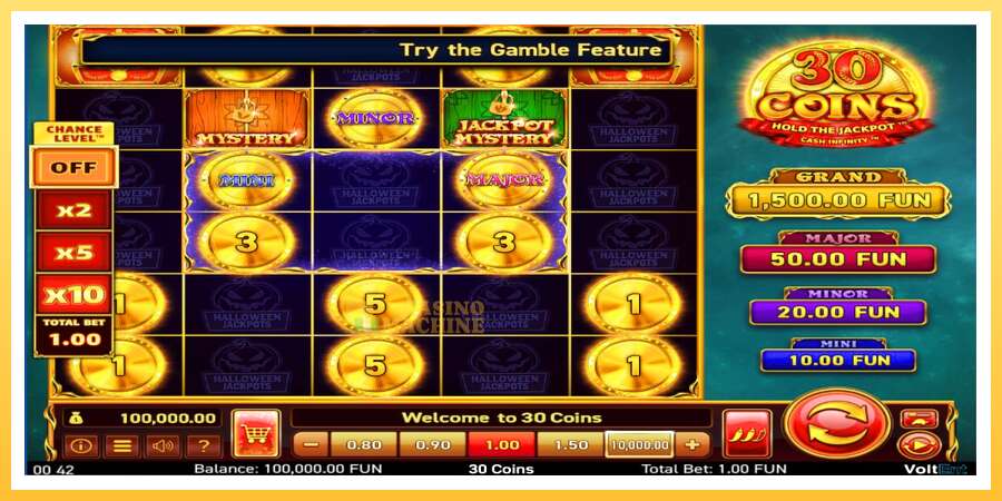 30 Coins Halloween Jackpots: ပိုက်ဆံအတွက်ကစား, ပုံ 1