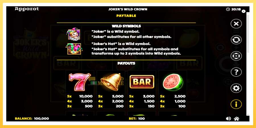 Jokers Wild Crown Diamond Treasures: ပိုက်ဆံအတွက်ကစား, ပုံ 5