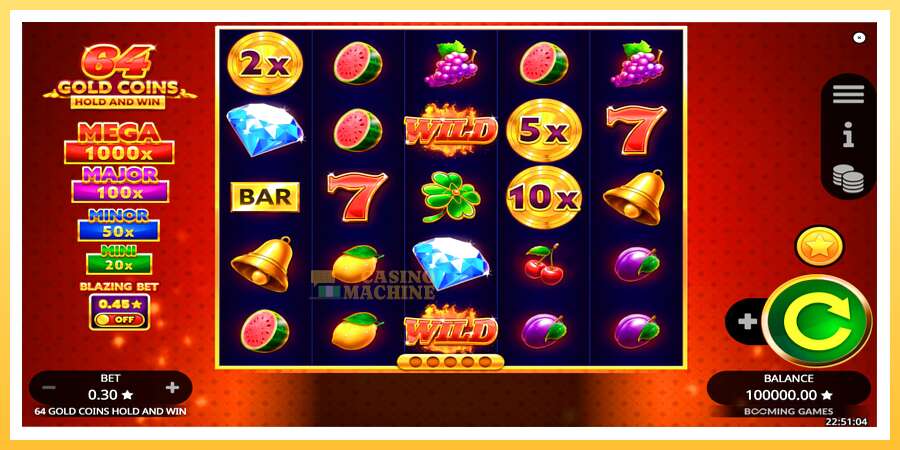 64 Gold Coins Hold and Win: ပိုက်ဆံအတွက်ကစား, ပုံ 1