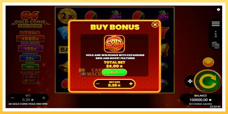 64 Gold Coins Hold and Win: ပိုက်ဆံအတွက်ကစား, ပုံ 5