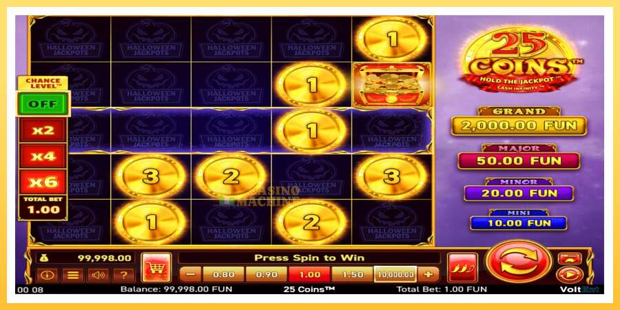 25 Coins Halloween Jackpots: ပိုက်ဆံအတွက်ကစား, ပုံ 2