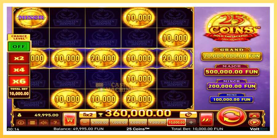 25 Coins Halloween Jackpots: ပိုက်ဆံအတွက်ကစား, ပုံ 3