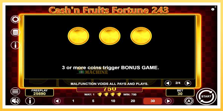 Cashn Fruits Fortune 243: ပိုက်ဆံအတွက်ကစား, ပုံ 7