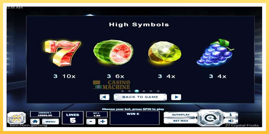 27 Crystal Fruits: ပိုက်ဆံအတွက်ကစား, ပုံ 6