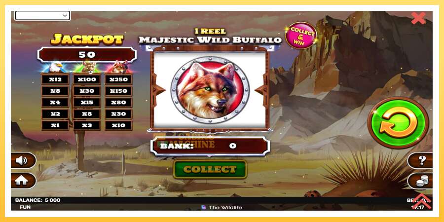 1 Reel Majestic Wild Buffalo: ပိုက်ဆံအတွက်ကစား, ပုံ 2