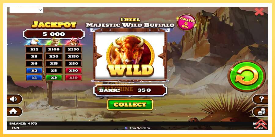 1 Reel Majestic Wild Buffalo: ပိုက်ဆံအတွက်ကစား, ပုံ 4