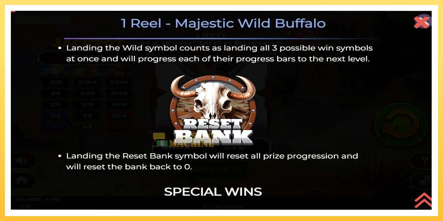 1 Reel Majestic Wild Buffalo: ပိုက်ဆံအတွက်ကစား, ပုံ 7