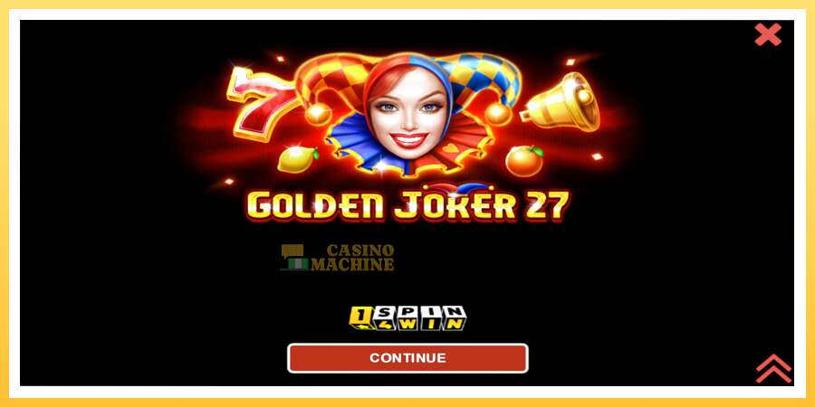 Golden Joker 27 Hold & Win: ပိုက်ဆံအတွက်ကစား, ပုံ 1