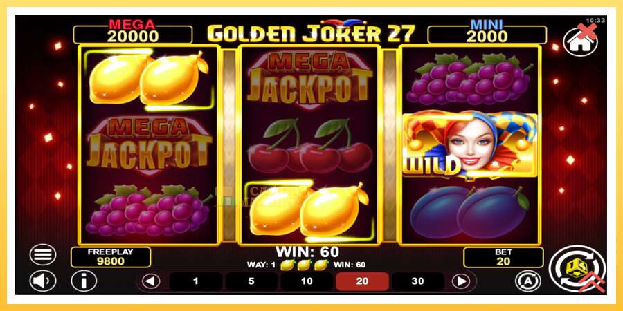 Golden Joker 27 Hold & Win: ပိုက်ဆံအတွက်ကစား, ပုံ 3